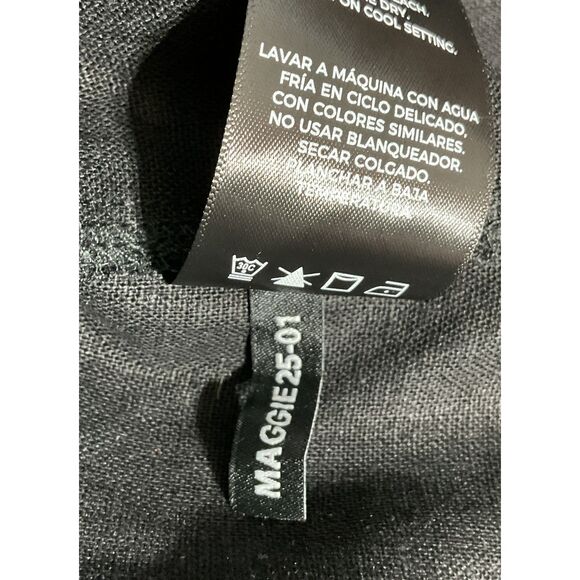 Well Worn Black Linen Blend Button Up Shirt Dress Size XL - Picture 15 of 15